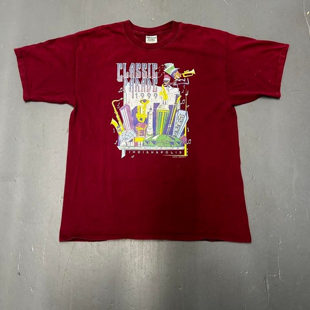Vintage 1999 Indianapolis Indiana music parade double sided graphic tshirt